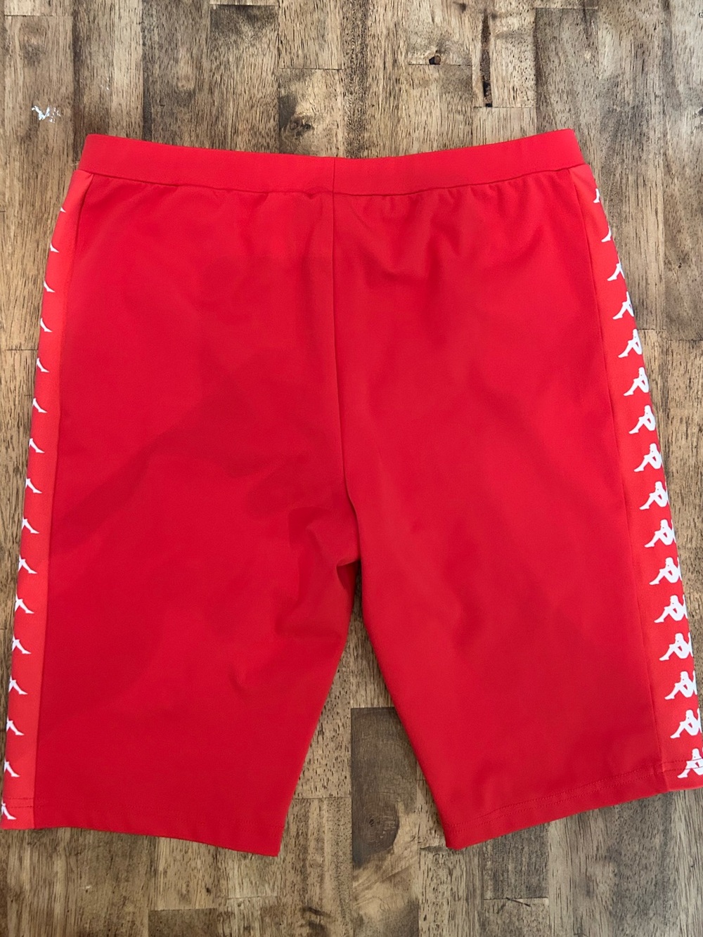 Kappa Red Athletic Shorts with White Logo Trim - Picture 6 of 6